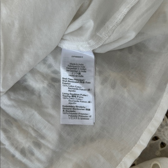 Madewell Aubriella Dress Embroidered Drop-Waist Maxi Dress Floral Eyelet XS NEW - Picture 9 of 14